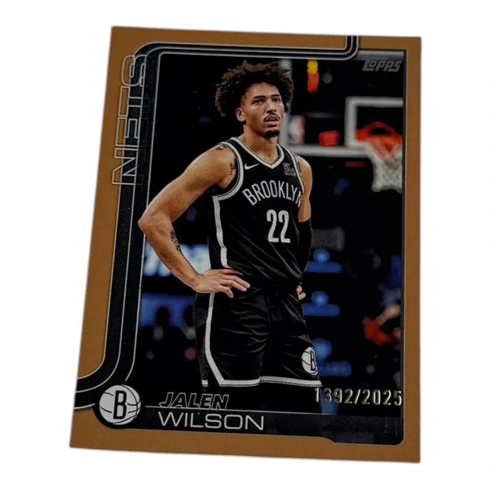 2025 Topps Jalen Wilson Brooklyn Nets Gold Border Parallel #12 Serial 1392/2025‎